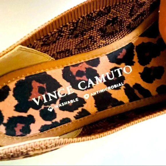 New Vince Camuto Flanna Leopard Washable Knit Ballet Flats - Picture 9 of 11